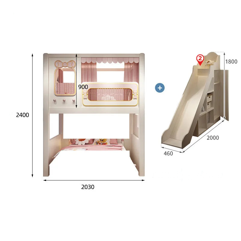 BELICHE INFANTIL COM GUARDA-ROUPA DE MESA INTEGRADA