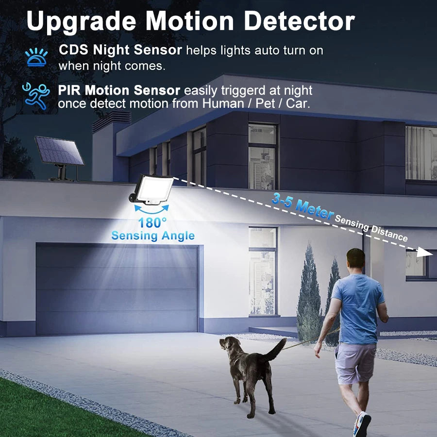 Luzes solares led 228/328 ao ar livre pir sensor de movimento lâmpada de parede ip65 à prova dip65 água luz de rua com controle remoto para iluminação do jardim