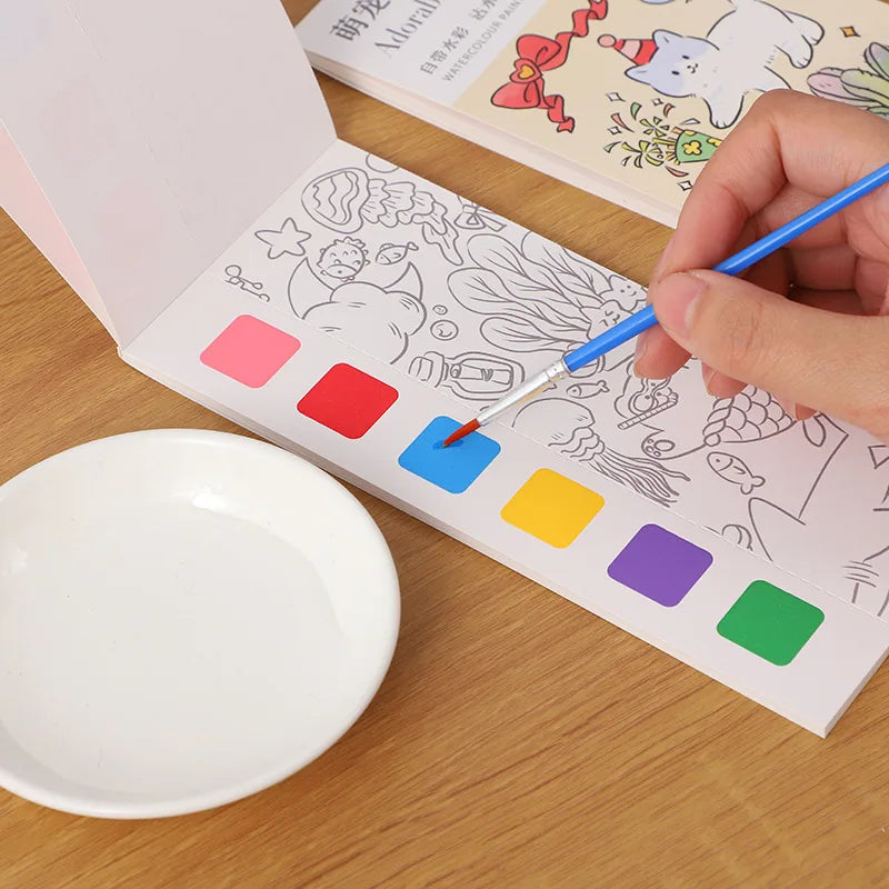 LIVRO DE COLORIR AQUARELA INFANTIL DE 12 PÁGINAS