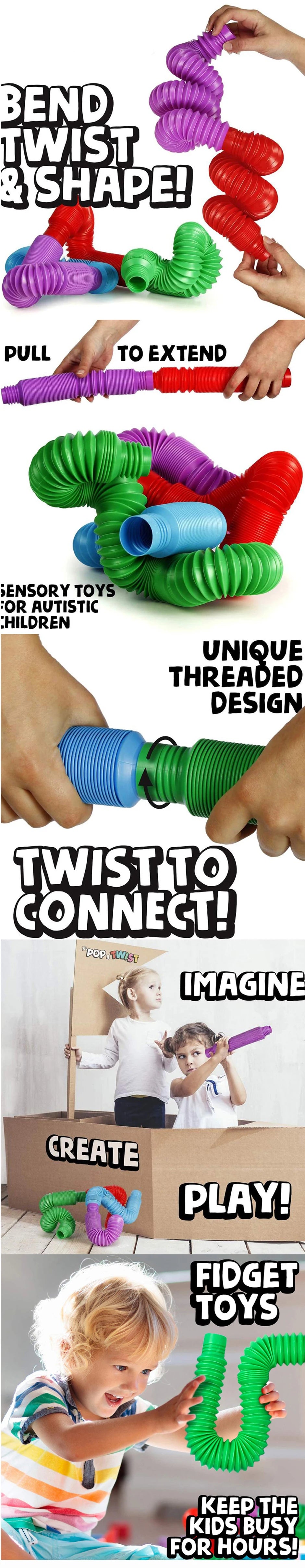 Tubo de plástico elástico colorido