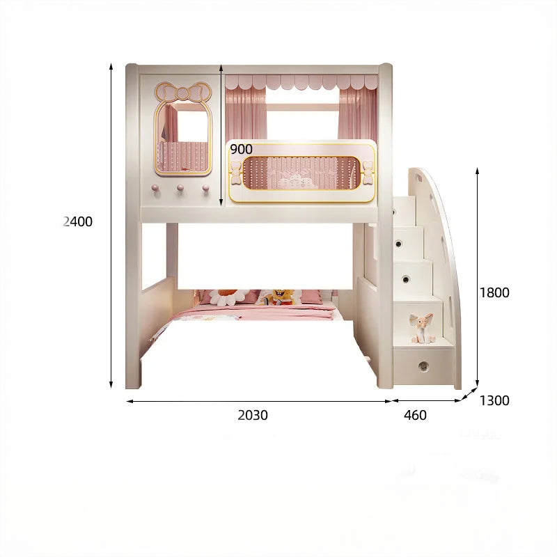 BELICHE INFANTIL COM GUARDA-ROUPA DE MESA INTEGRADA